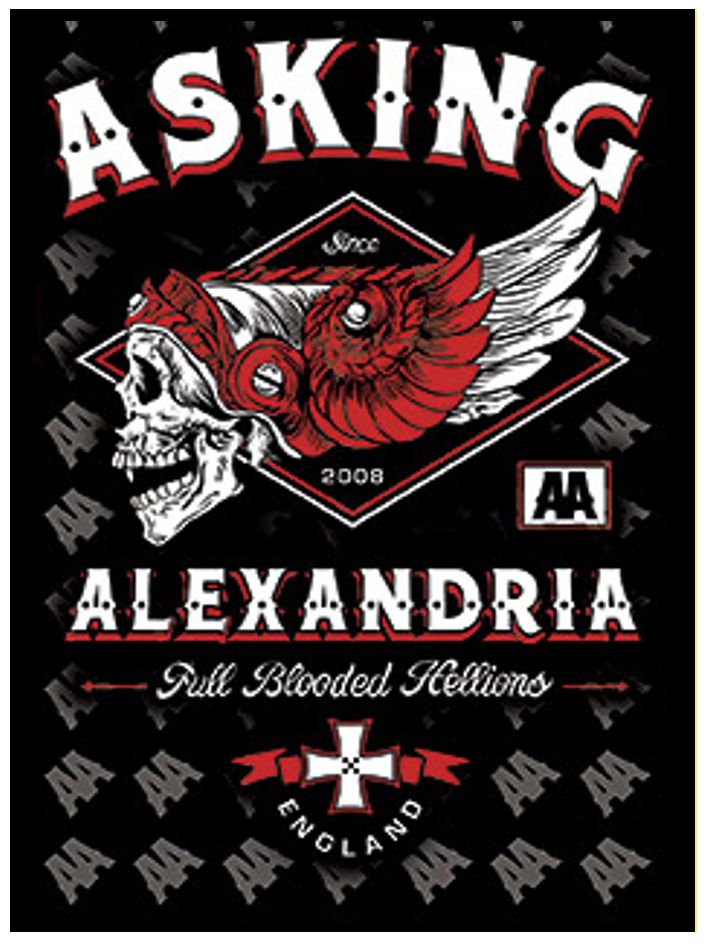 Patch ASKING ALEXANDRIA Flying Helion dreptunghiular (lichidare stoc) (P-SHK)