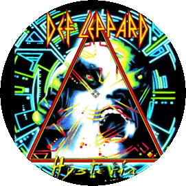 Insigna 2,5 cm DEF LEPPARD Hysteria  (HBG)