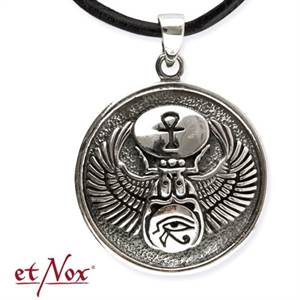 K5451 Pandantiv de argint - Scarab / Horus / Ankh