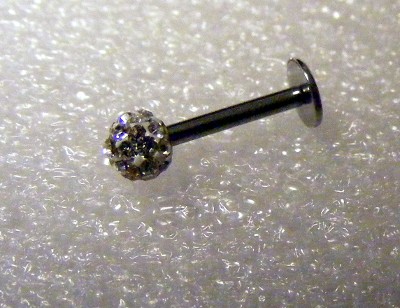 Piercing Cristal Dreams Labret pietricele albe (FTC)