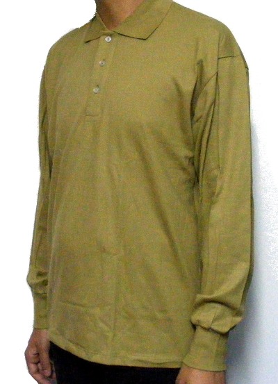 Long sleeve Polo Oliv