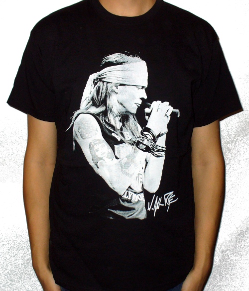 Tricou GUNS N ROSES Axl black/white (FBT4036)