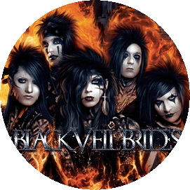 Insigna 2,5 cm BLACK VEIL BRIDES Set the World on Fire (HBG)