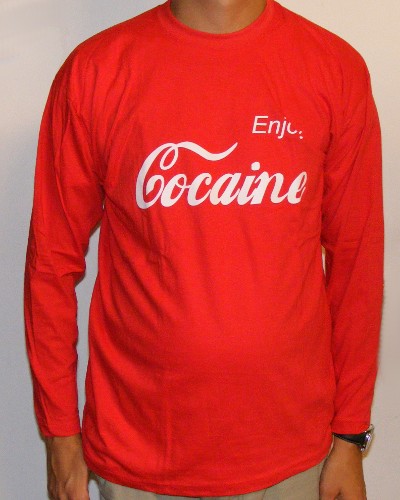 Long Sleeve rosu ENJOY COCAINE