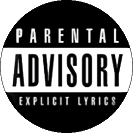 Insigna 2,5 cm PARENTAL ADVISORY  (HBG)