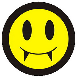 Insigna 2,5 cm GOTH Smiley   (HBG)