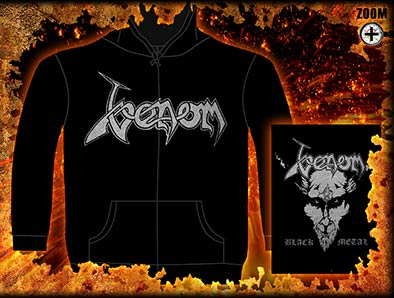 Hanorac cu fermoar VENOM - BLACK METAL