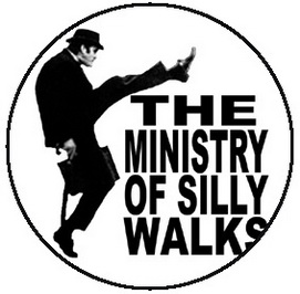 Insigna 2,5 cm MONTY PYTHON Silly Walks   (HBG)