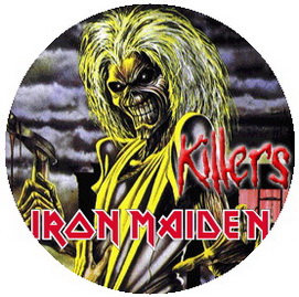 Insigna 2,5 cm IRON MAIDEN Killers   (HBG)