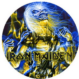 Insigna 2,5 cm IRON MAIDEN Live after Death   (HBG)