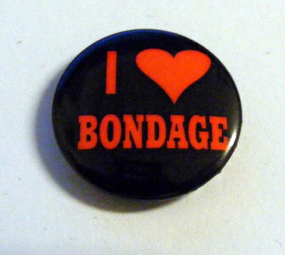 Insigna mica neagra I LOVE BONDAGE