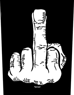 Backpatch Fuck Off Finger BP0993