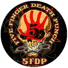 Insigna 2,5 cm FIVE FINGER DEATH PUNCH Skull   (HBG)