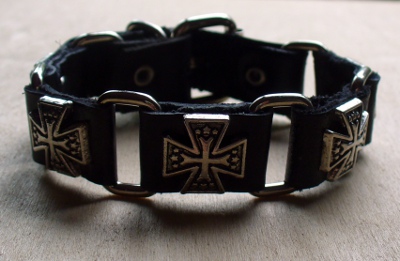 Bratara imitatie piele Iron Cross (cruce de fier) JHN/B700/39