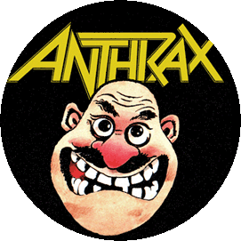 Insigna 2,5 cm ANTHRAX Not Man (HBG)