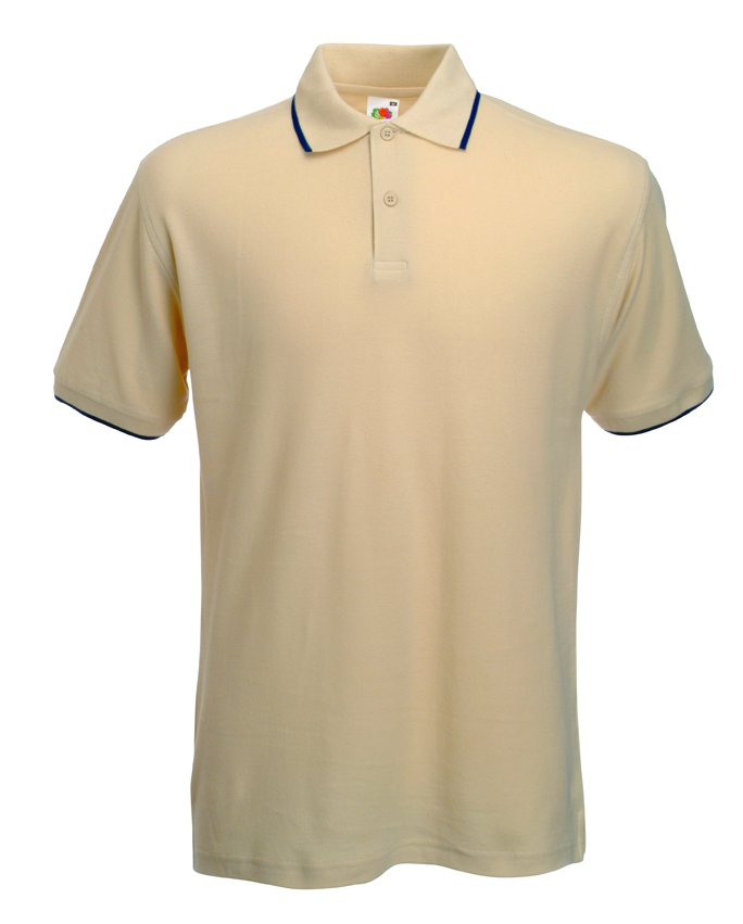 Tricou Polo Triped Stone/Navy