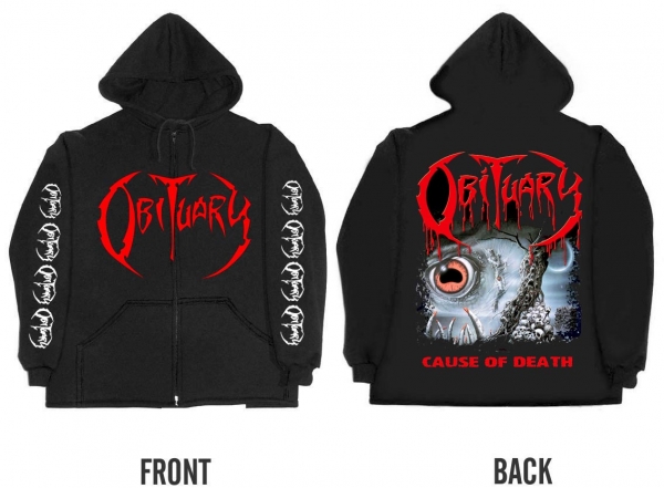 Hanorac cu fermoar - Zipper hood OBITUARY Cause of Death HN/VK/082