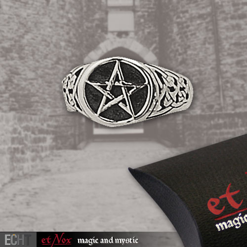 R696 Inel de argint - Pentagram