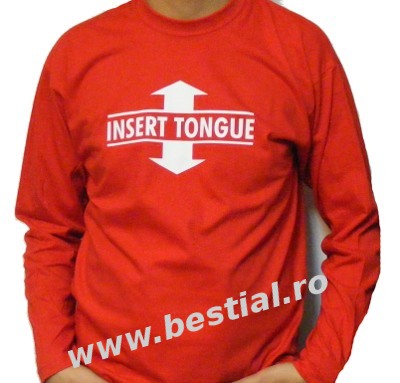 Long Sleeve rosu INSERT TONGUE