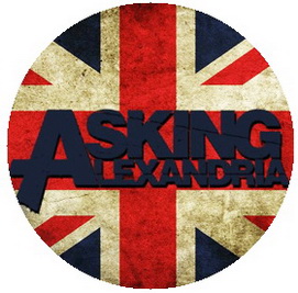 Insigna 2,5 cm ASKING ALEXANDRIA GB  (HBG)