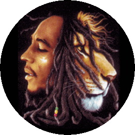 Insigna 2,5 cm BOB MARLEY Lion (HBG)