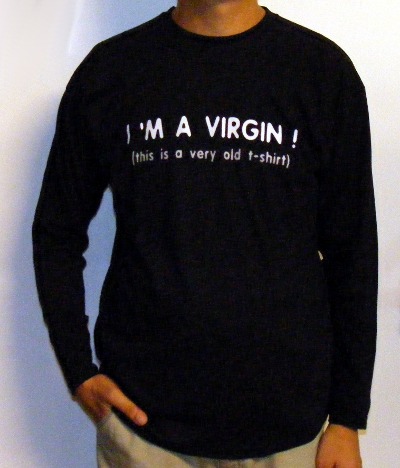 Long Sleeve negru I M A VIRGIN!