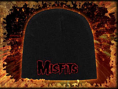 Caciula brodata MISFITS - Red Horror Logo