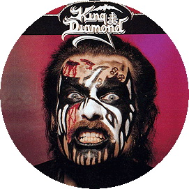 Insigna 2,5 cm KING DIAMOND Conspiracy    (HBG)