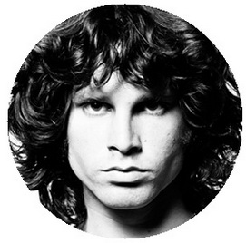 Insigna 2,5 cm JIM MORRISON Portrait   (HBG)