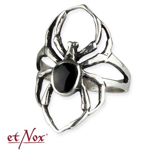 R4009 Inel de argint cu onix Black Spider