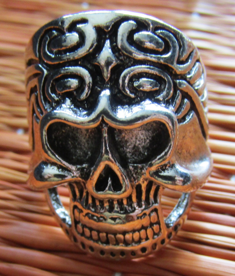 Inel aliaj Tribal Skull (JBG)