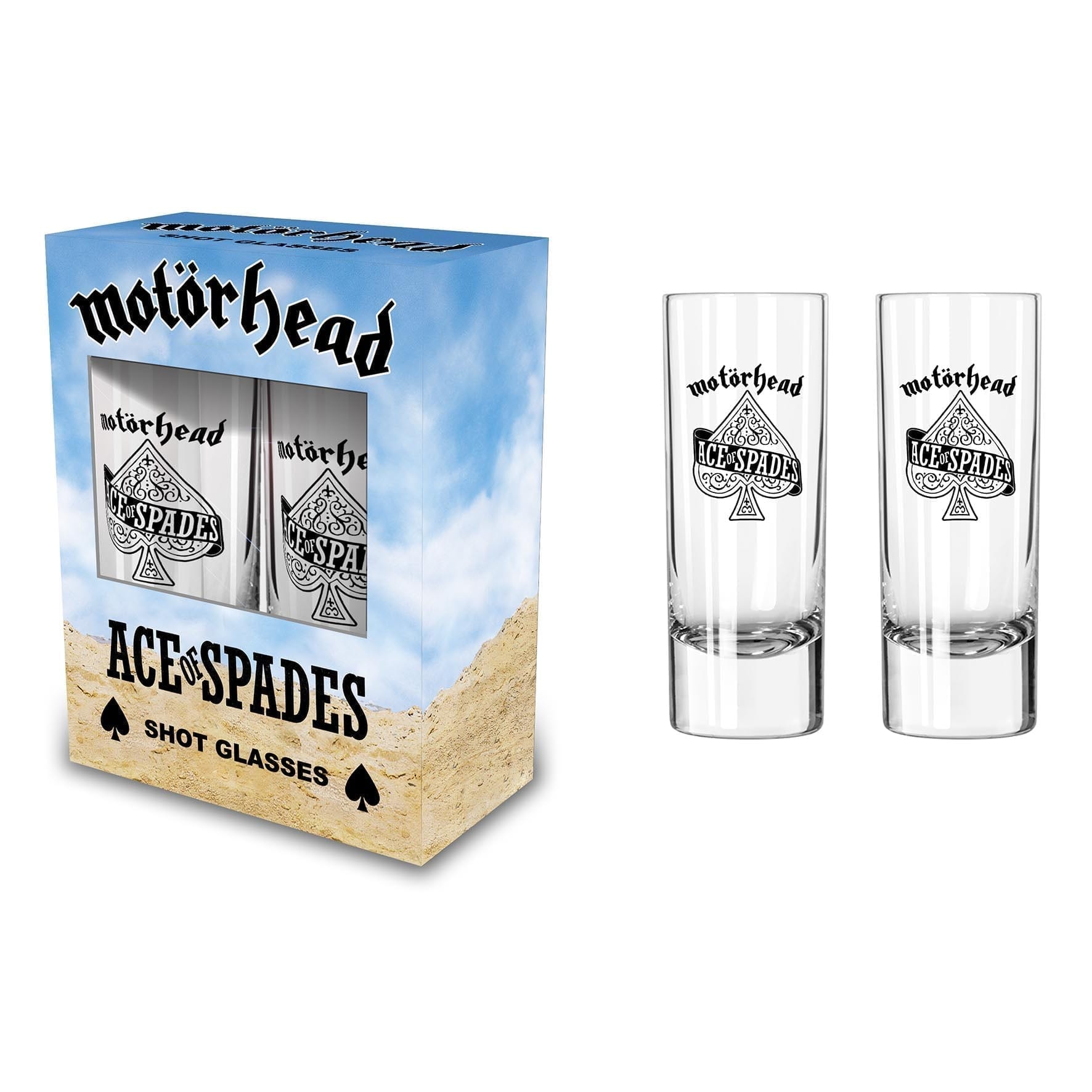 Set 2 pahare mici pt. shot  (0.06 L) MOTORHEAD - Ace of Spades SG017