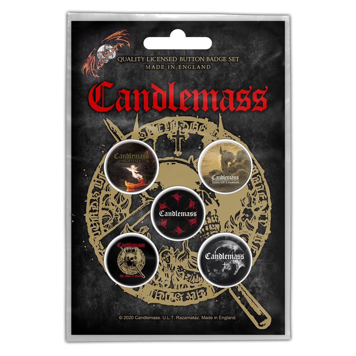 Set 5 insigne CANDLEMASS - THE DOOR TO DOOM BB081