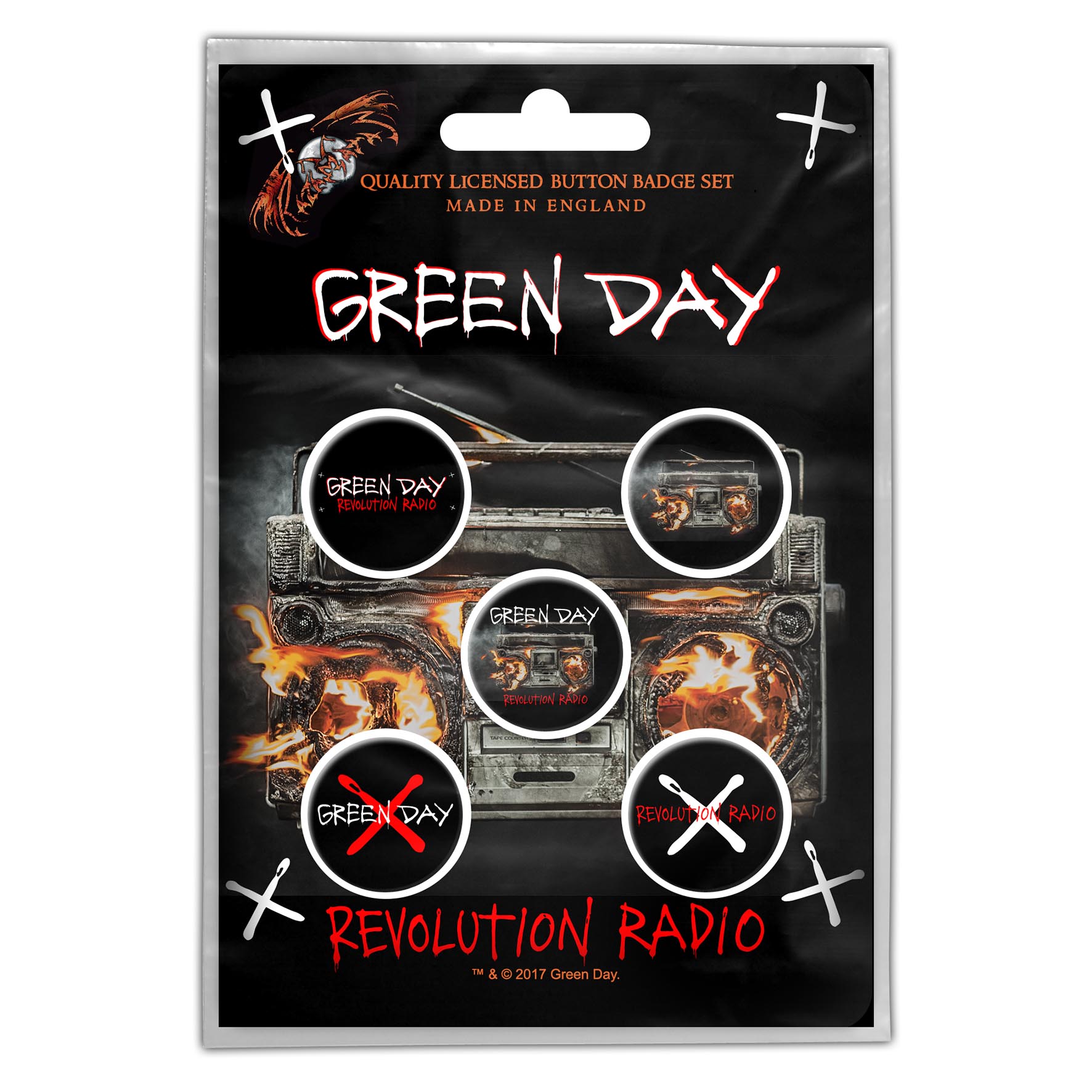 Set 5 insigne GREEN DAY - Revolution Radio (lichidare stoc)