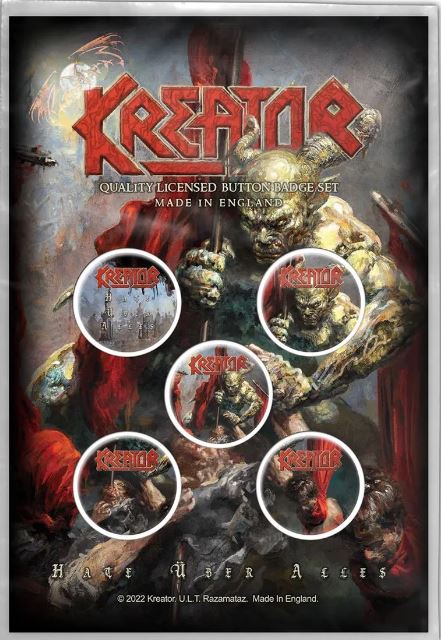 Set 5 insigne KREATOR - Hate Uber Alles BB095