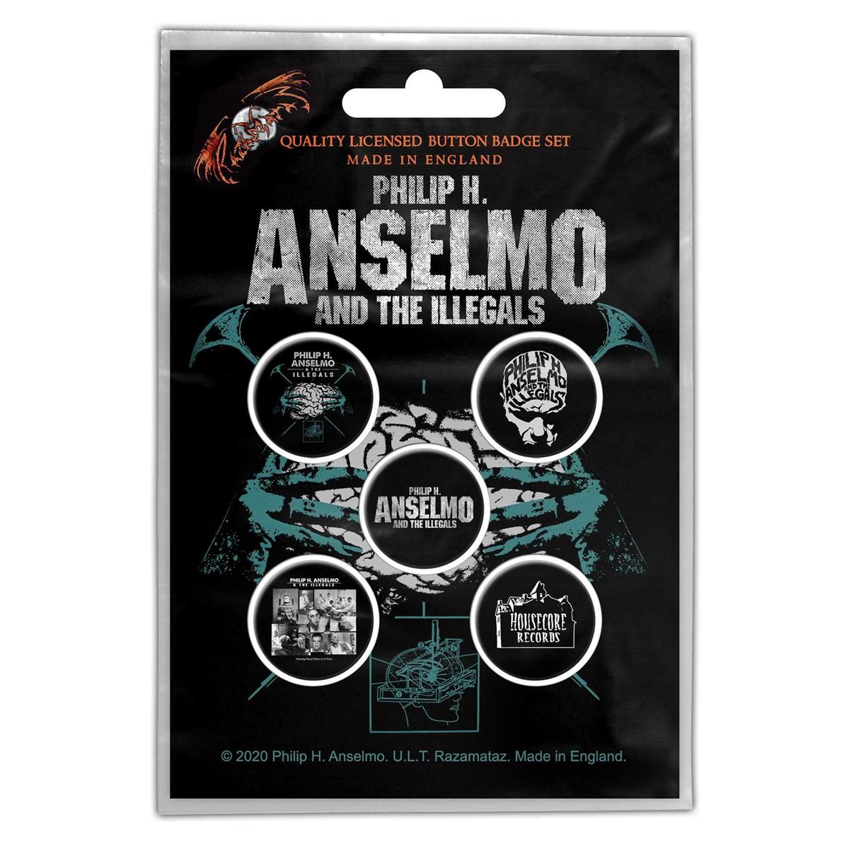 Set 5 insigne PHIL ANSELMO & THE ILLEGALS - BRAIN BB077