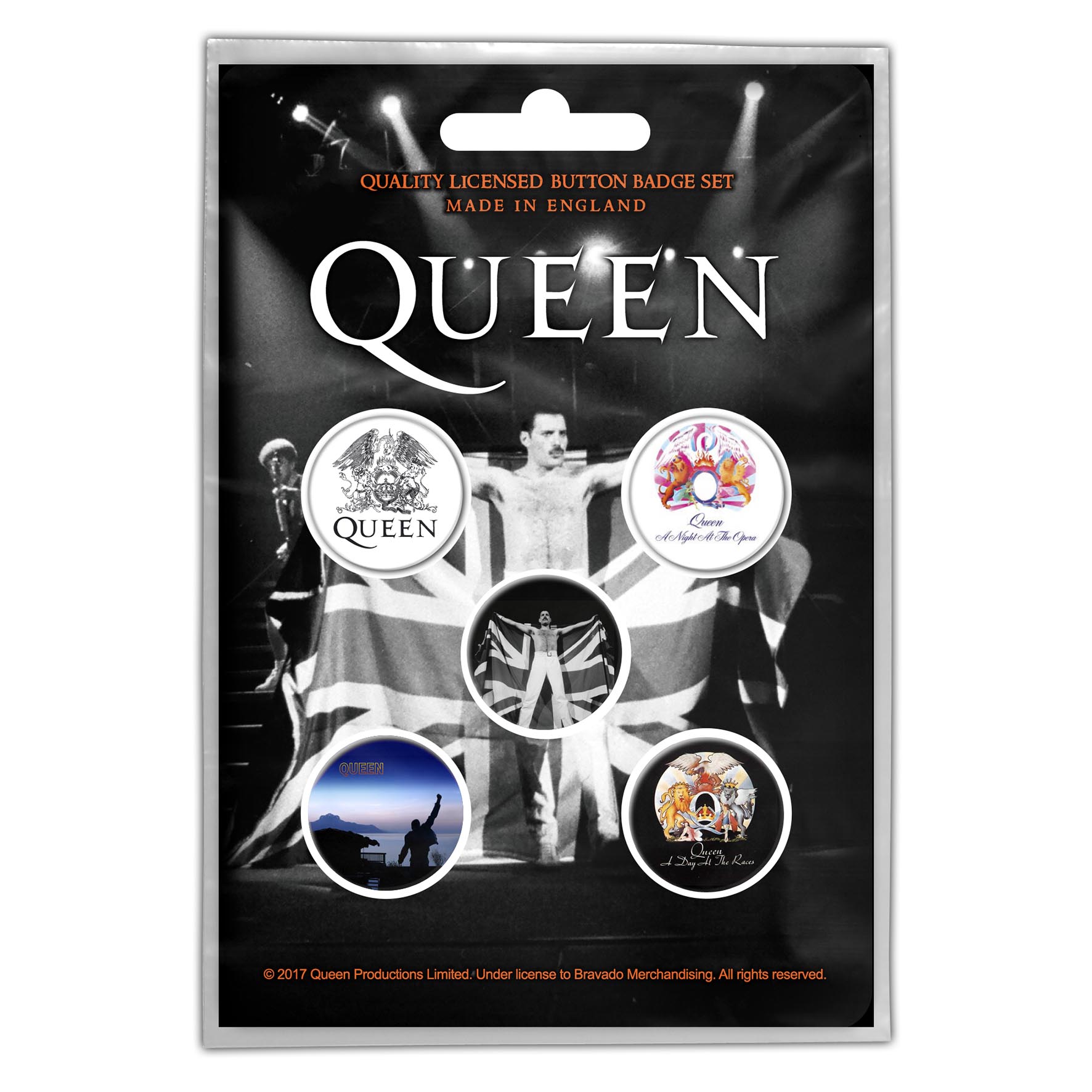 Set 5 insigne QUEEN - Freddie BB010