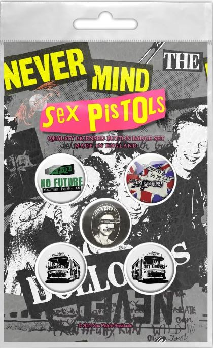 Set 5 insigne SEX PISTOLS - NEVER MIND THE BOLLOCKS