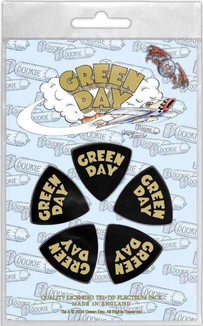 Set 5 pene de chitara mari (Tri-Tip) GREEN DAY - DOOKIE LOGO