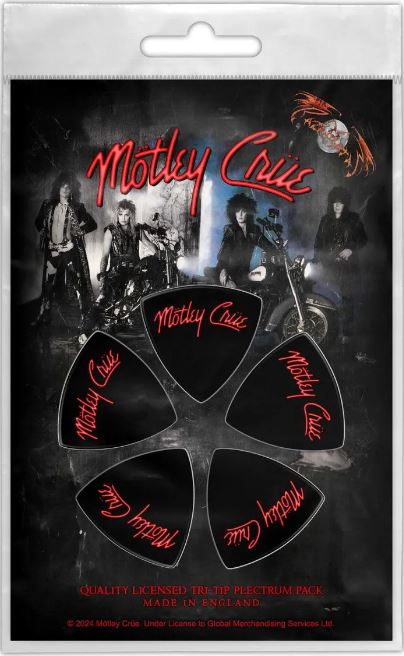 Set 5 pene de chitara mari (Tri-Tip) MOTLEY CRUE - LOGO