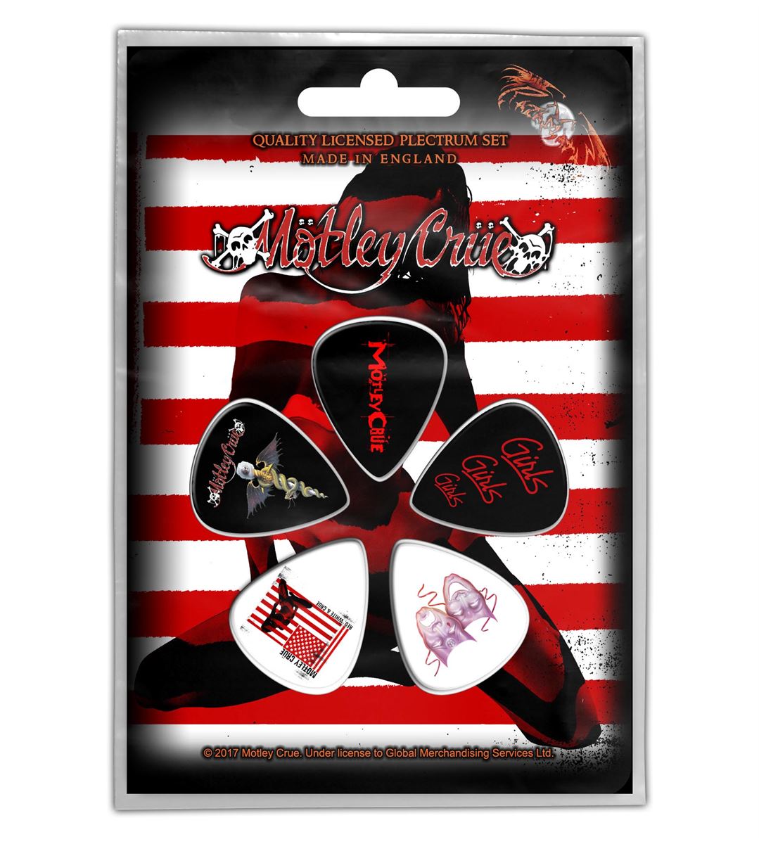 Set 5 Pene de Chitara Motley Crue - Red, White and Crue PP022