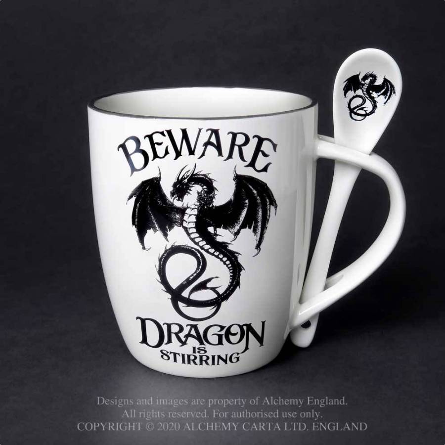 Set cana (390ml) si lingurita ALMUG14 - Dragon is Stirring