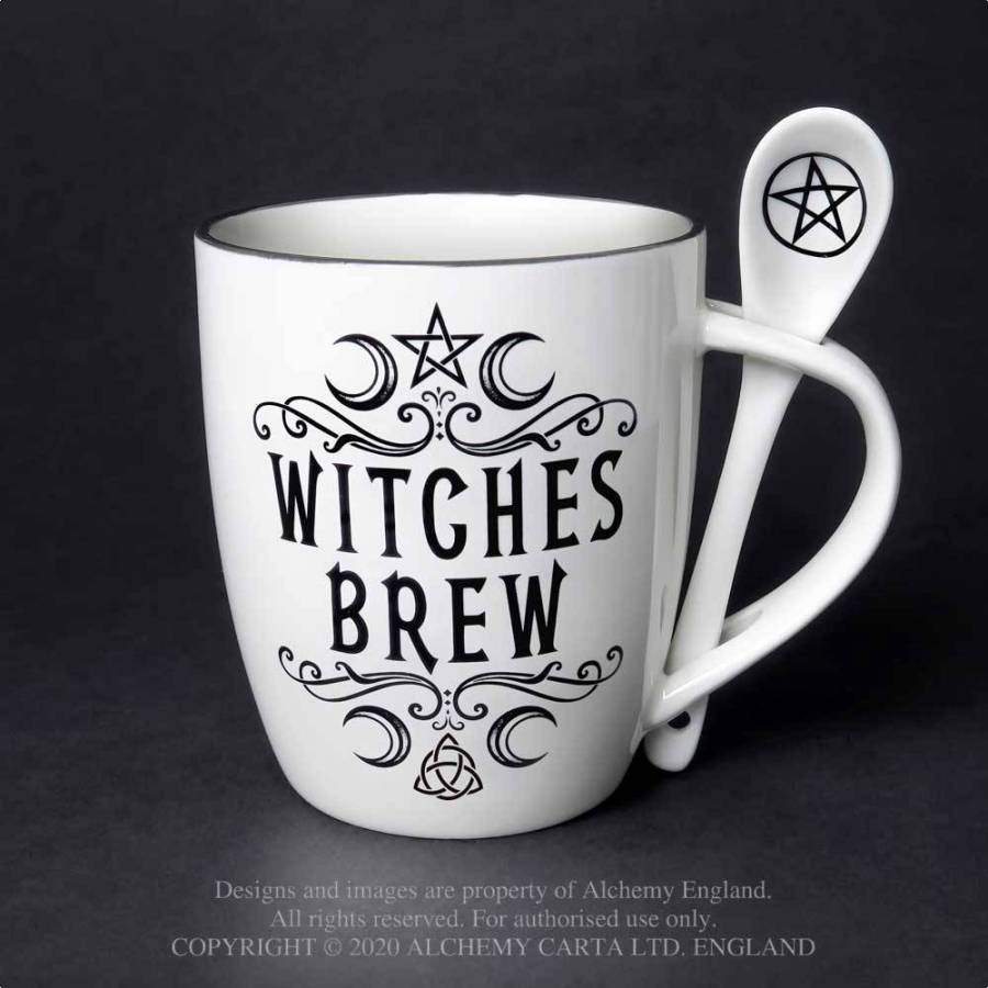 Set cana (390ml) si lingurita ALMUG16 - Witches Brew