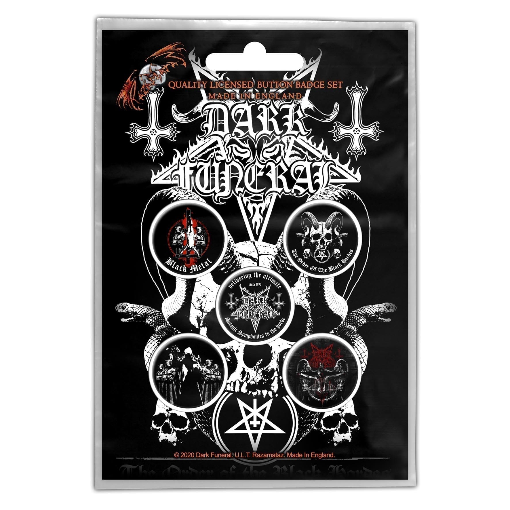 Set 5 insigne DARK FUNERAL - The Black Hordes BB079