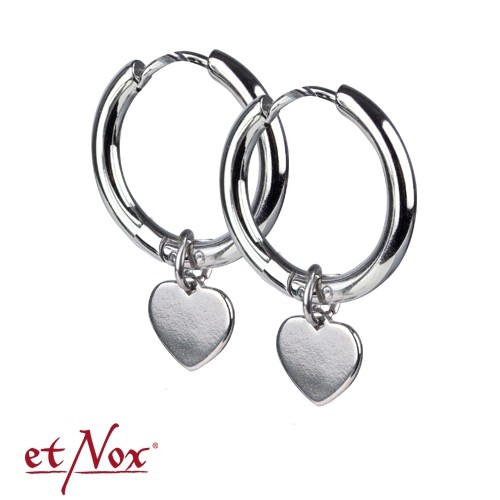 SO141 Cercei hoops de inox Heart