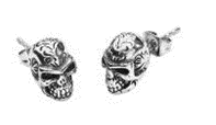 SO163 Cercei de inox Skull studs