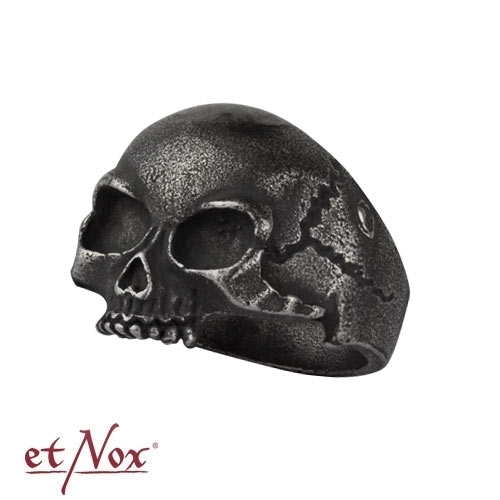 SR1131O Inel de inox Gun Metal Skull