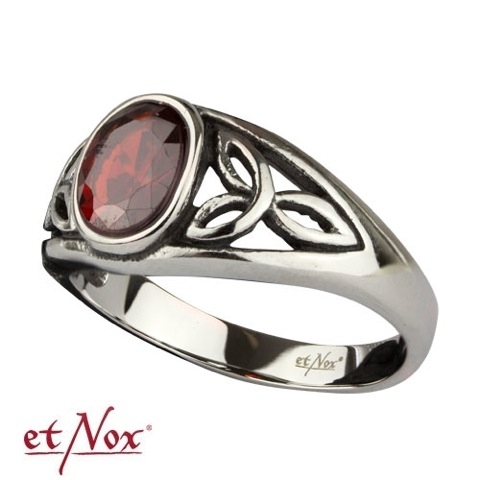 SR1191 Inel de inox Celtic Red cu zirconiu