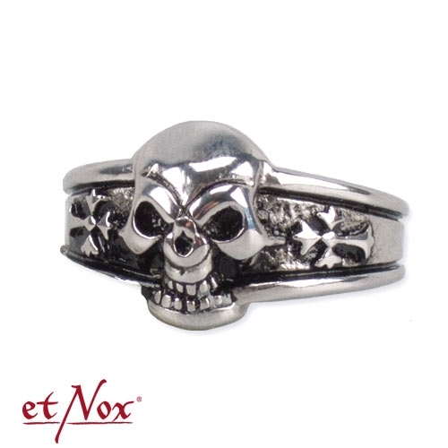 SR826 Inel de inox Dark Skull with cross