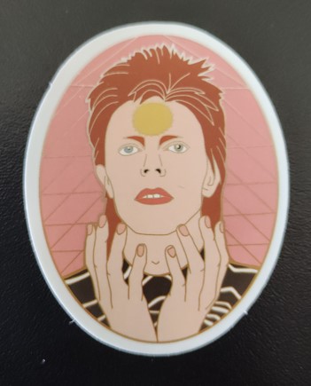 Sticker (abtibild) DAVID BOWIE Oval (JBG)